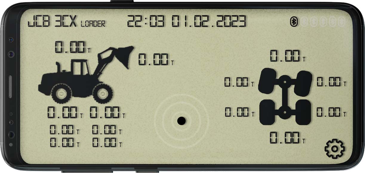 Android app with 6-channel bluetooth scale for heavy machinery.