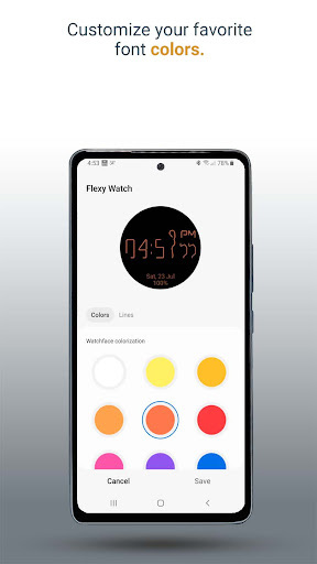 Flexy циферблат за Android, WearOS.
