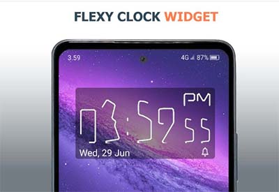 Приспособление FlexyClock за Android.